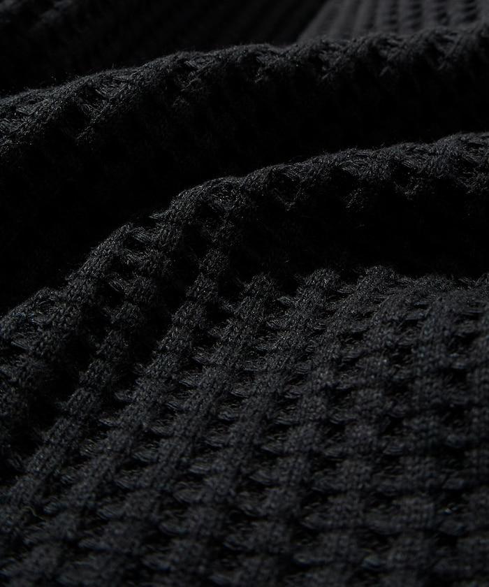 大格子華夫格亨利領保暖內衣