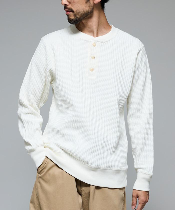 大格子華夫格亨利領保暖內衣