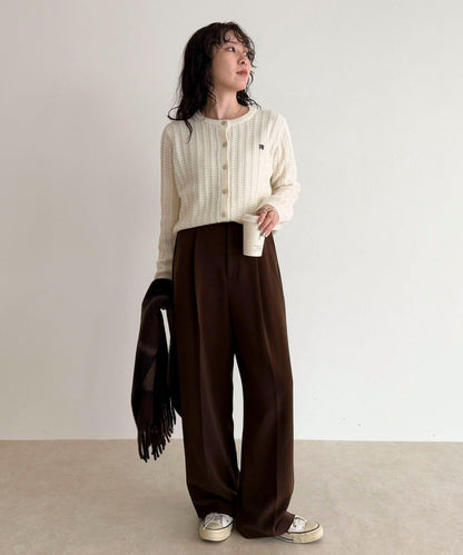 FR刺繡麻花紋針織開衫