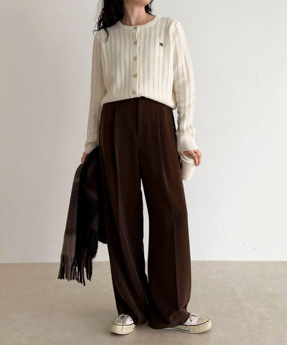 FR刺繡麻花紋針織開衫