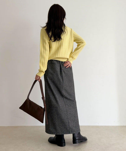 FR刺繡麻花紋針織開衫