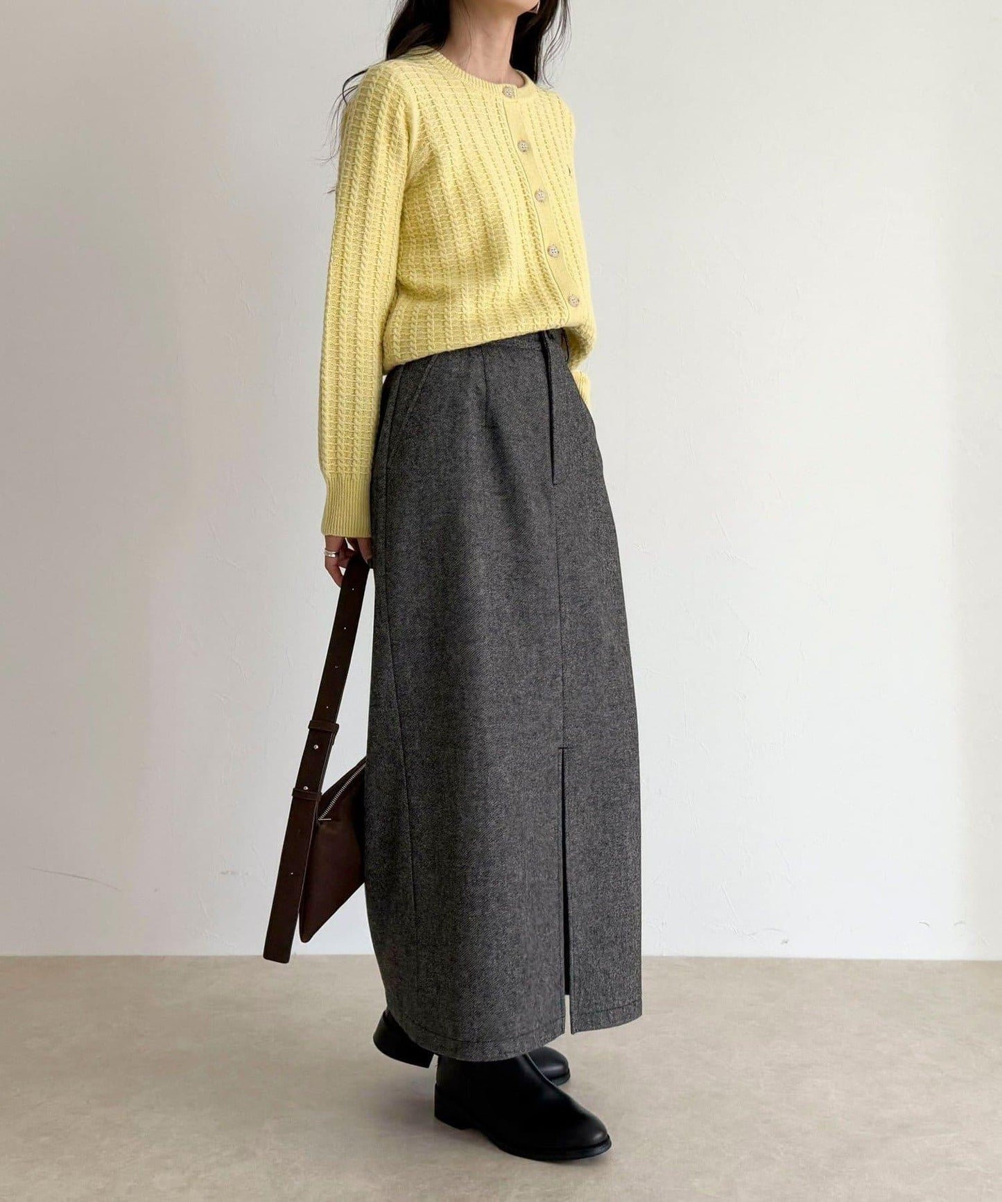 FR刺繡麻花紋針織開衫