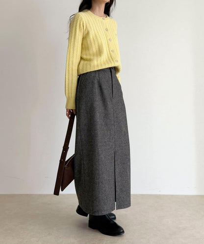 FR刺繡麻花紋針織開衫