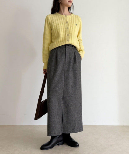 FR刺繡麻花紋針織開衫