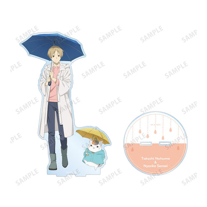 《夏目友人帳》_新繪 夏目貴志&貓咪老師 雨天版 特大亞克力立牌