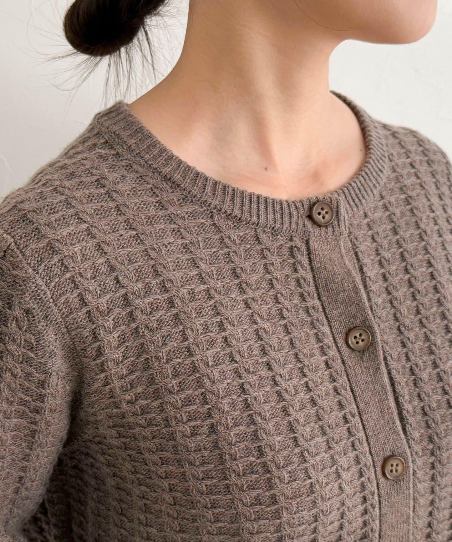 FR刺繡麻花紋針織開衫