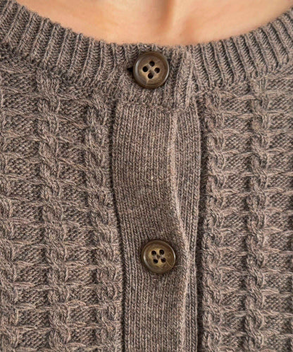 FR刺繡麻花紋針織開衫