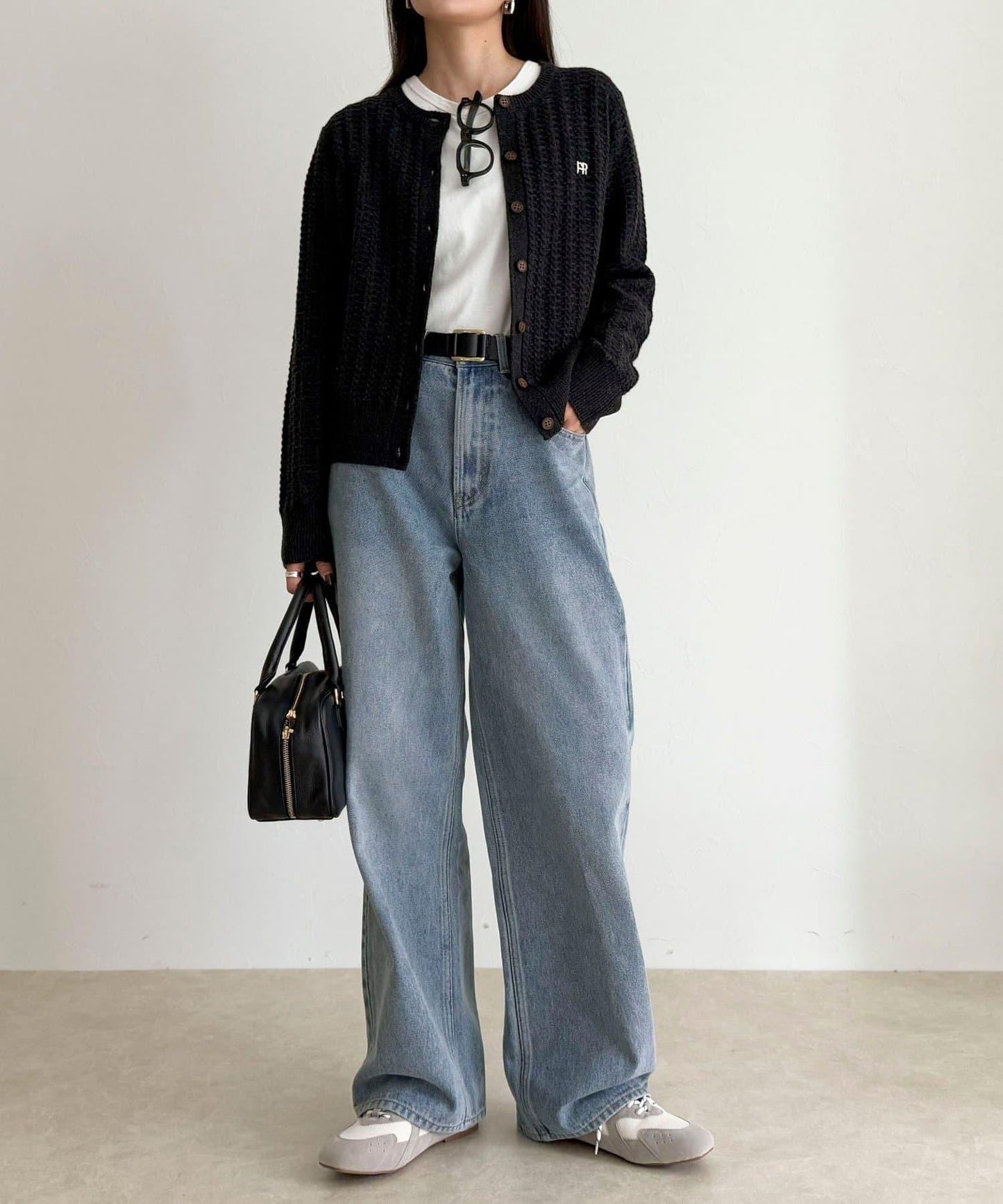 FR刺繡麻花紋針織開衫