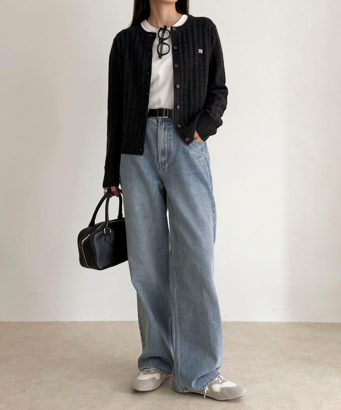 FR刺繡麻花紋針織開衫