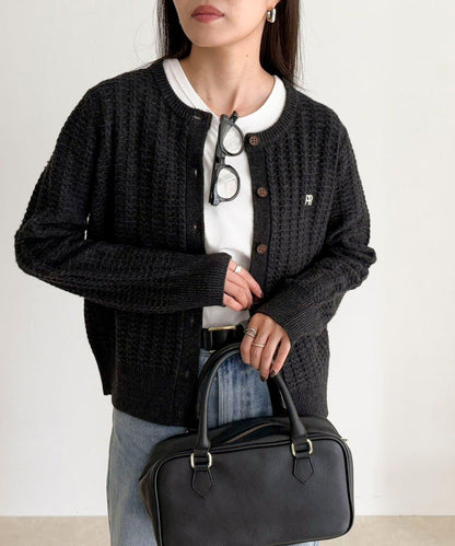 FR刺繡麻花紋針織開衫