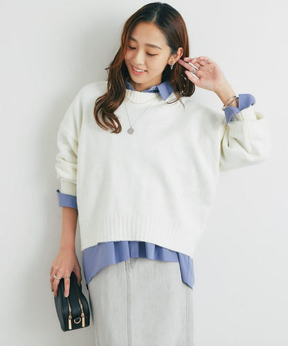 人氣單品・日常百搭◎仿犛牛絨圓領針織衫