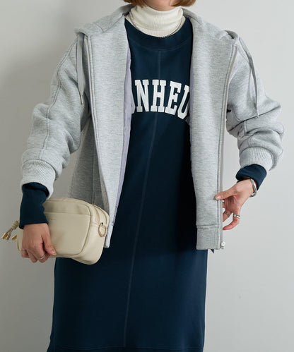 甜美休閒風◎內刷毛美人魚長款連衣裙