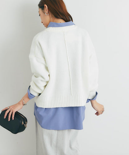 人氣單品・日常百搭◎仿犛牛絨圓領針織衫