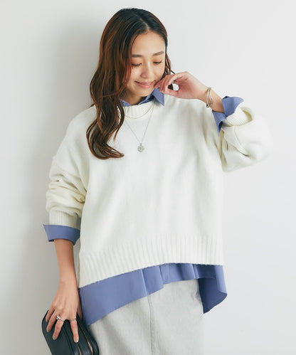 人氣單品・日常百搭◎仿犛牛絨圓領針織衫