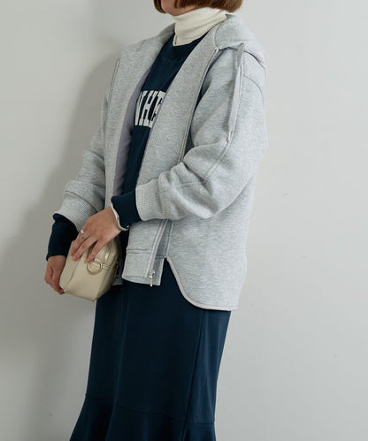 甜美休閒風◎內刷毛美人魚長款連衣裙