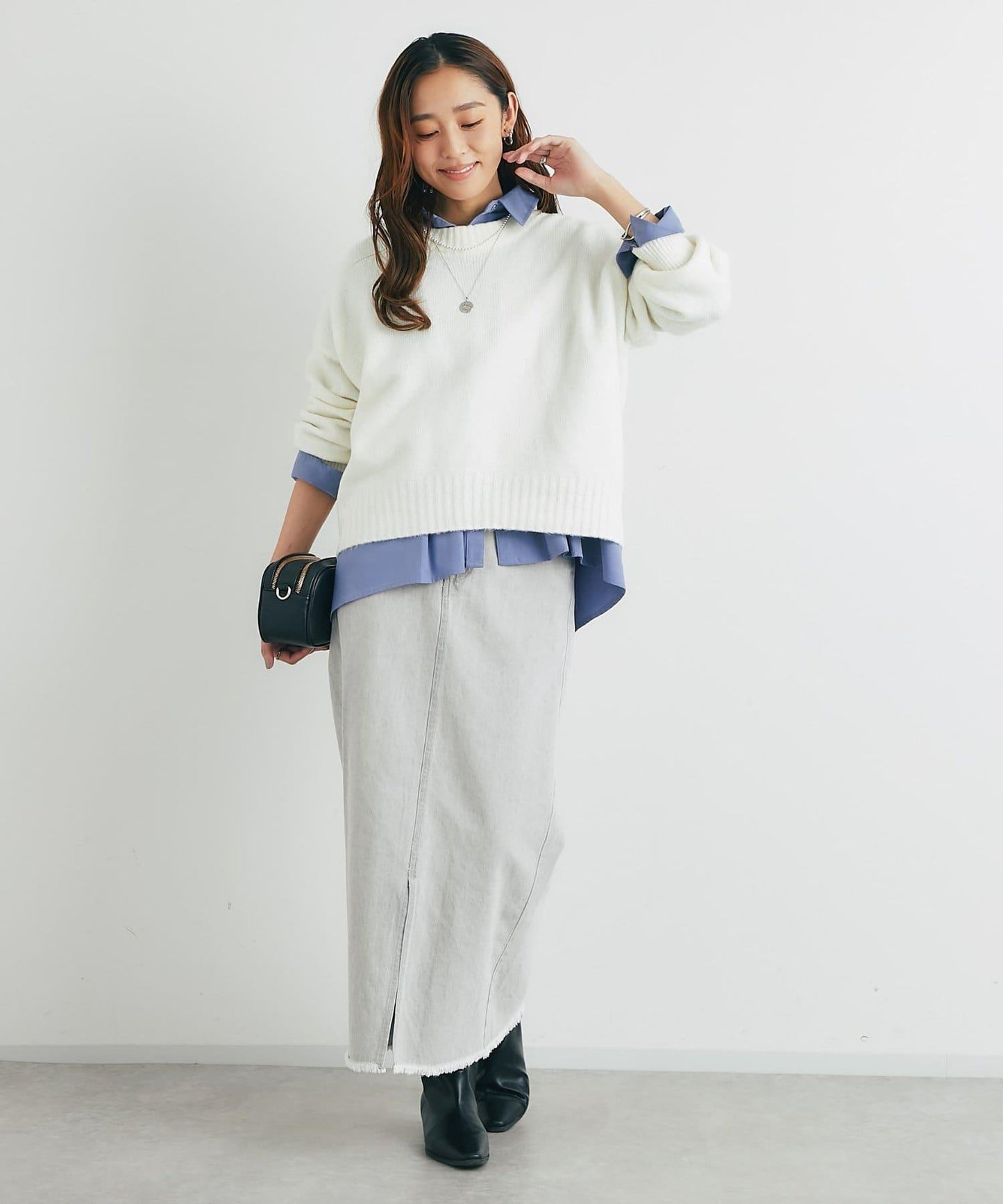 人氣單品・日常百搭◎仿犛牛絨圓領針織衫