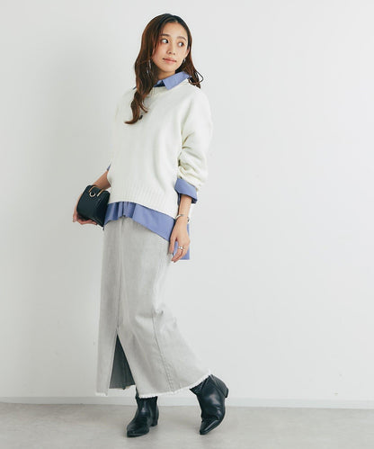 人氣單品・日常百搭◎仿犛牛絨圓領針織衫