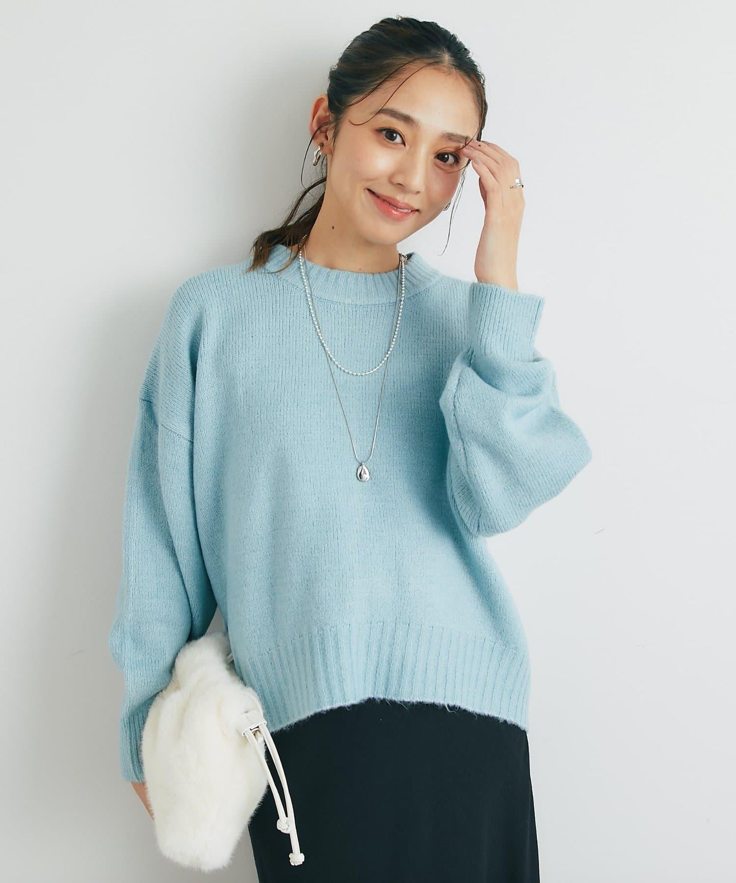 人氣單品・日常百搭◎仿犛牛絨圓領針織衫