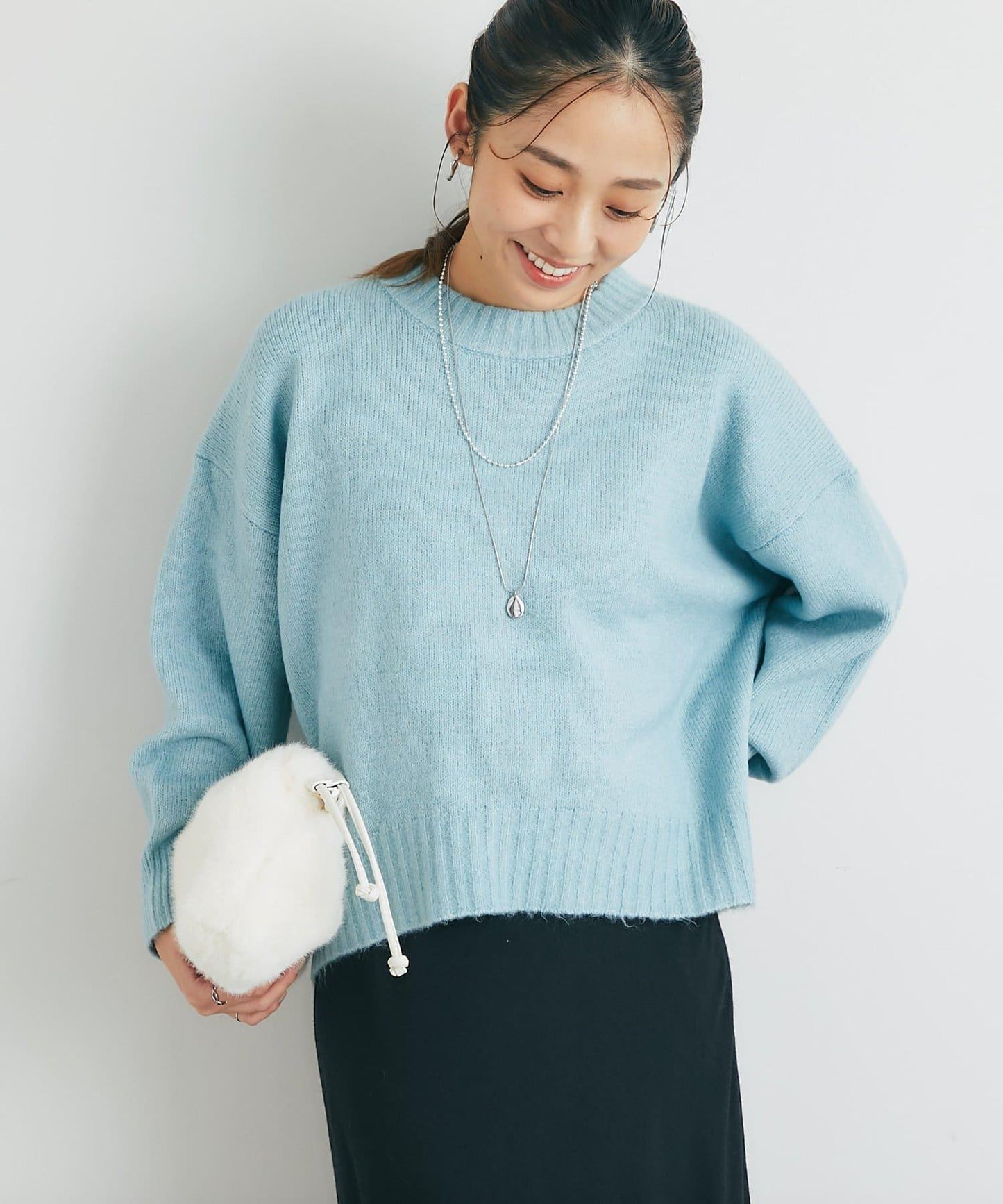 人氣單品・日常百搭◎仿犛牛絨圓領針織衫