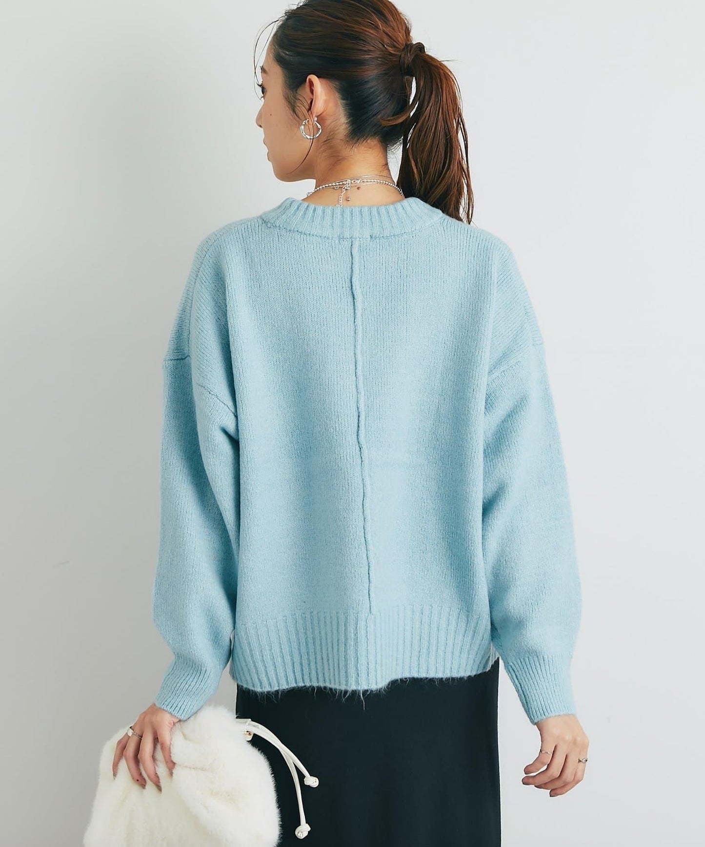 人氣單品・日常百搭◎仿犛牛絨圓領針織衫