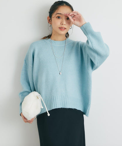 人氣單品・日常百搭◎仿犛牛絨圓領針織衫