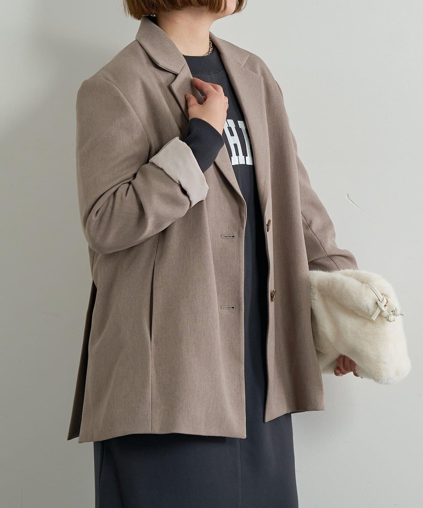 甜美休閒風◎內刷毛美人魚長款連衣裙