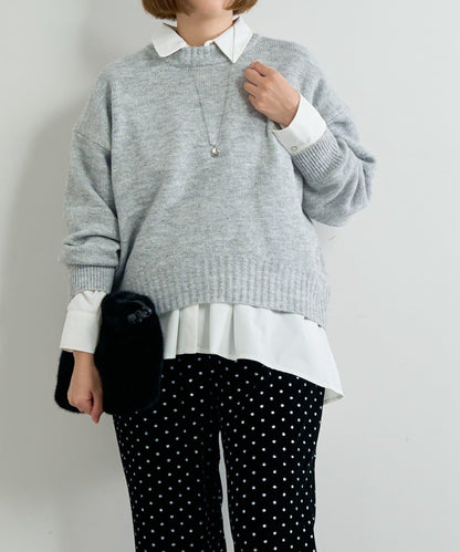 人氣單品・日常百搭◎仿犛牛絨圓領針織衫