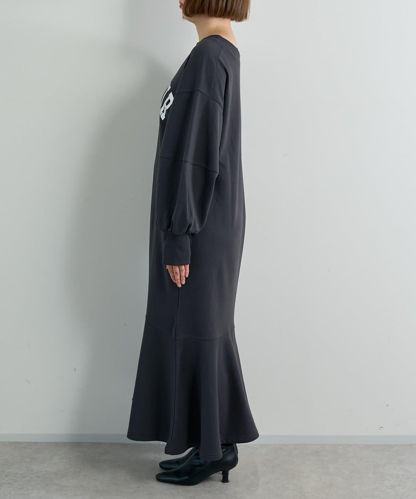 甜美休閒風◎內刷毛美人魚長款連衣裙