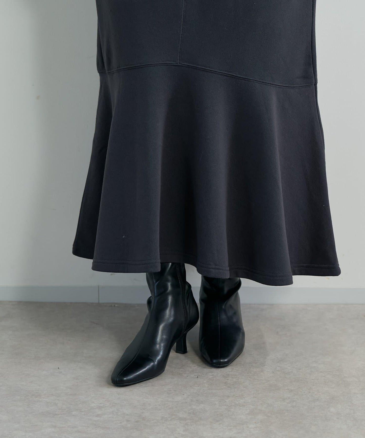 甜美休閒風◎內刷毛美人魚長款連衣裙