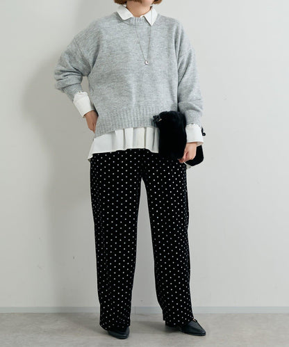 人氣單品・日常百搭◎仿犛牛絨圓領針織衫