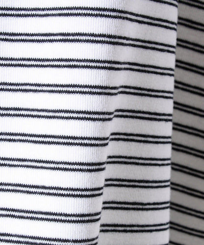 【配色羅紋點綴主打條紋】Hello條紋長袖T恤