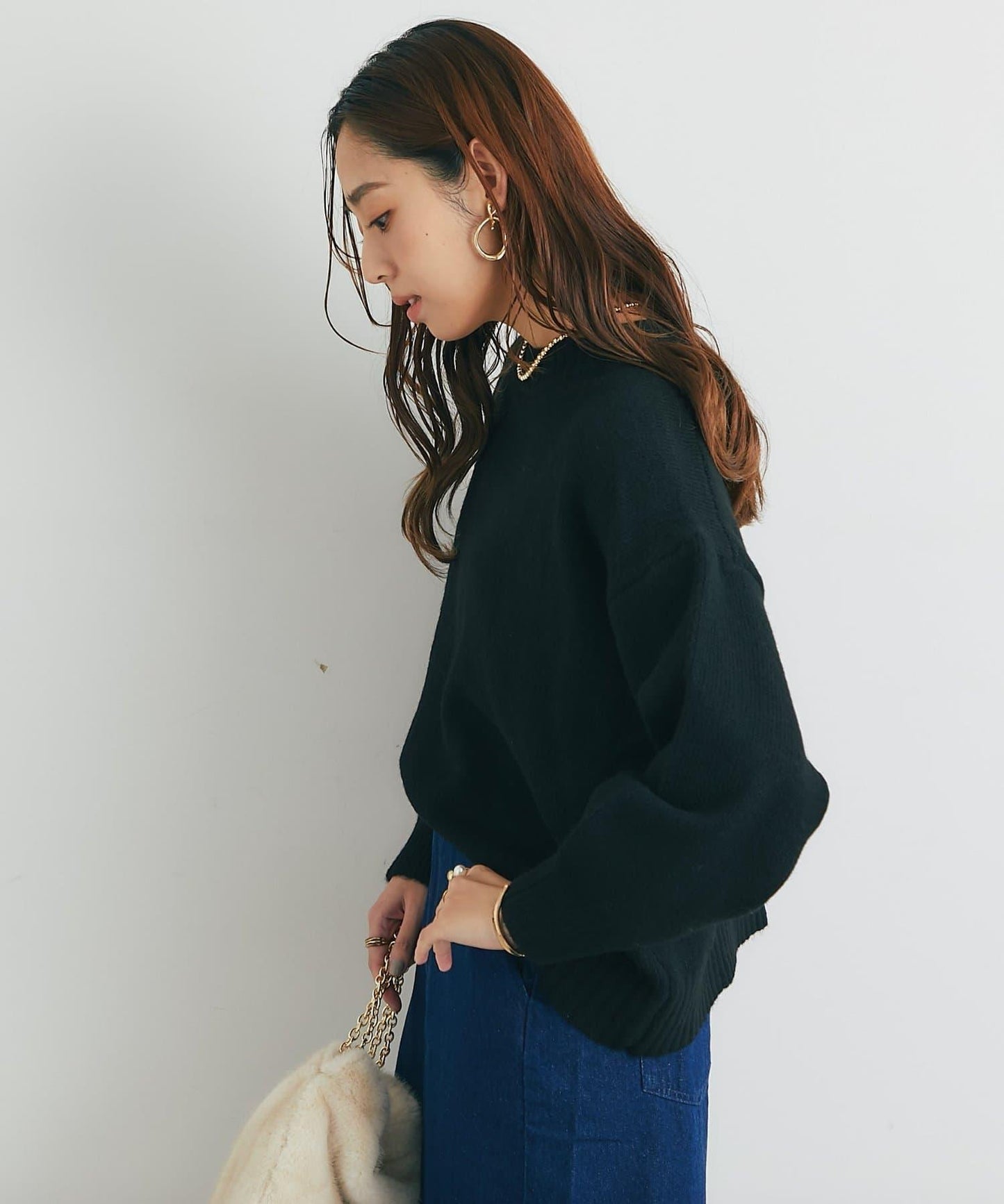 人氣單品・日常百搭◎仿犛牛絨圓領針織衫