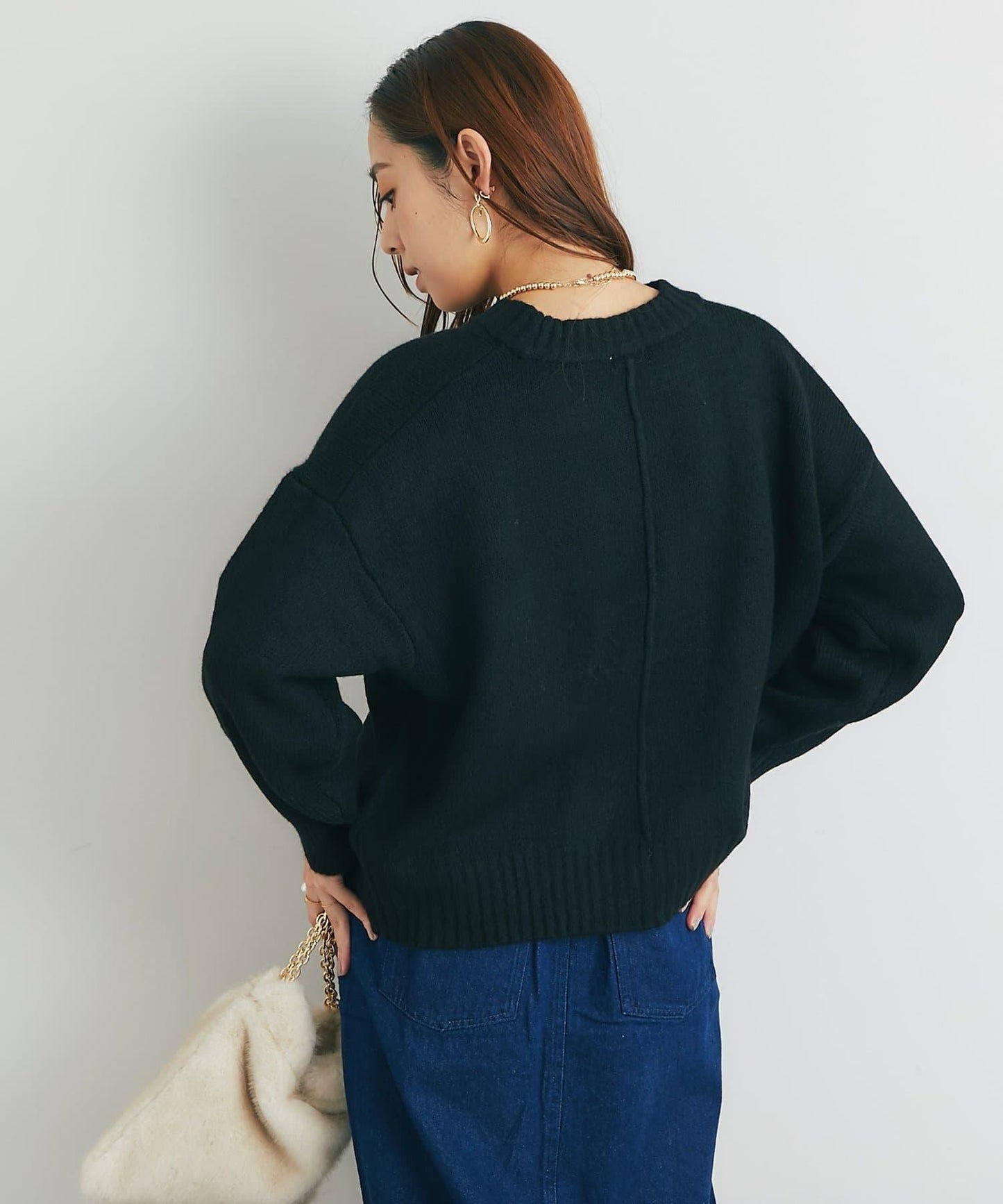 人氣單品・日常百搭◎仿犛牛絨圓領針織衫