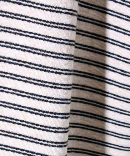 【配色羅紋點綴主打條紋】Hello條紋長袖T恤