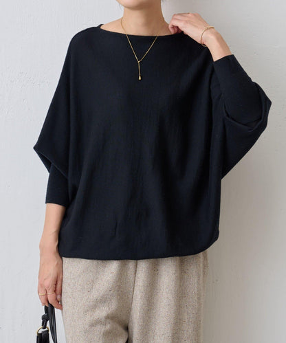 羊毛蝙蝠袖針織衫