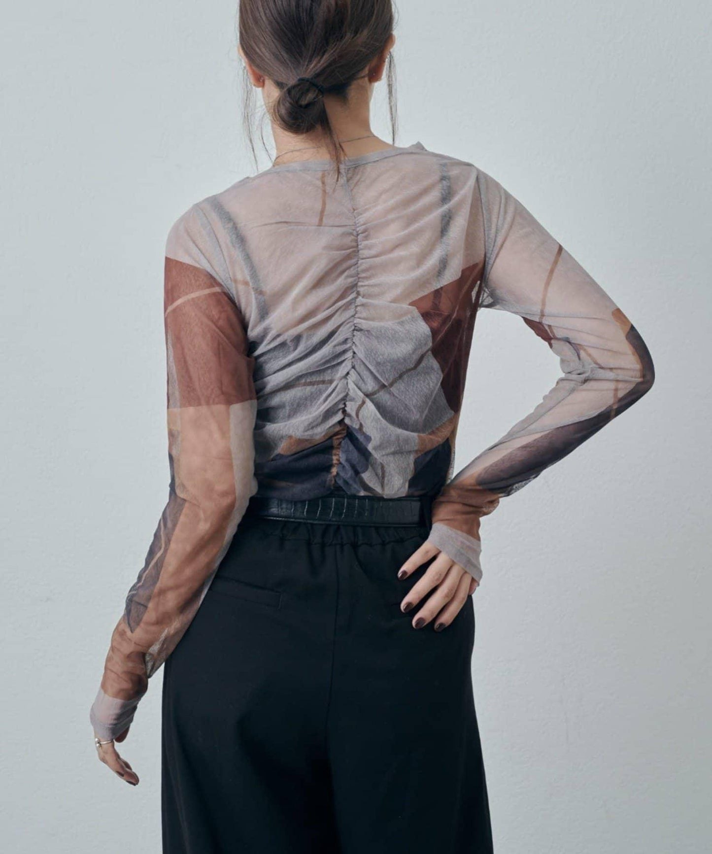 微透感印花長袖T恤