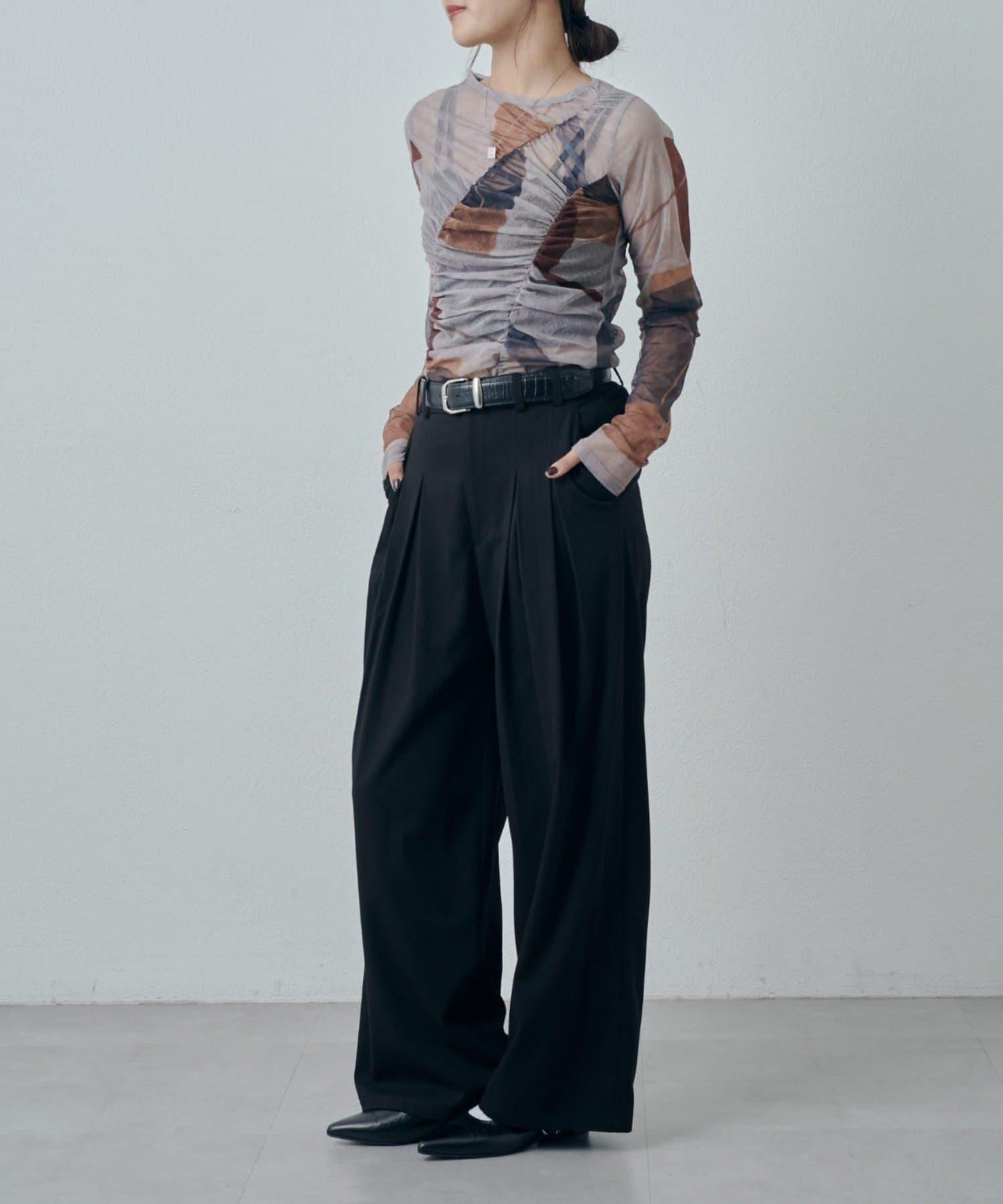 微透感印花長袖T恤