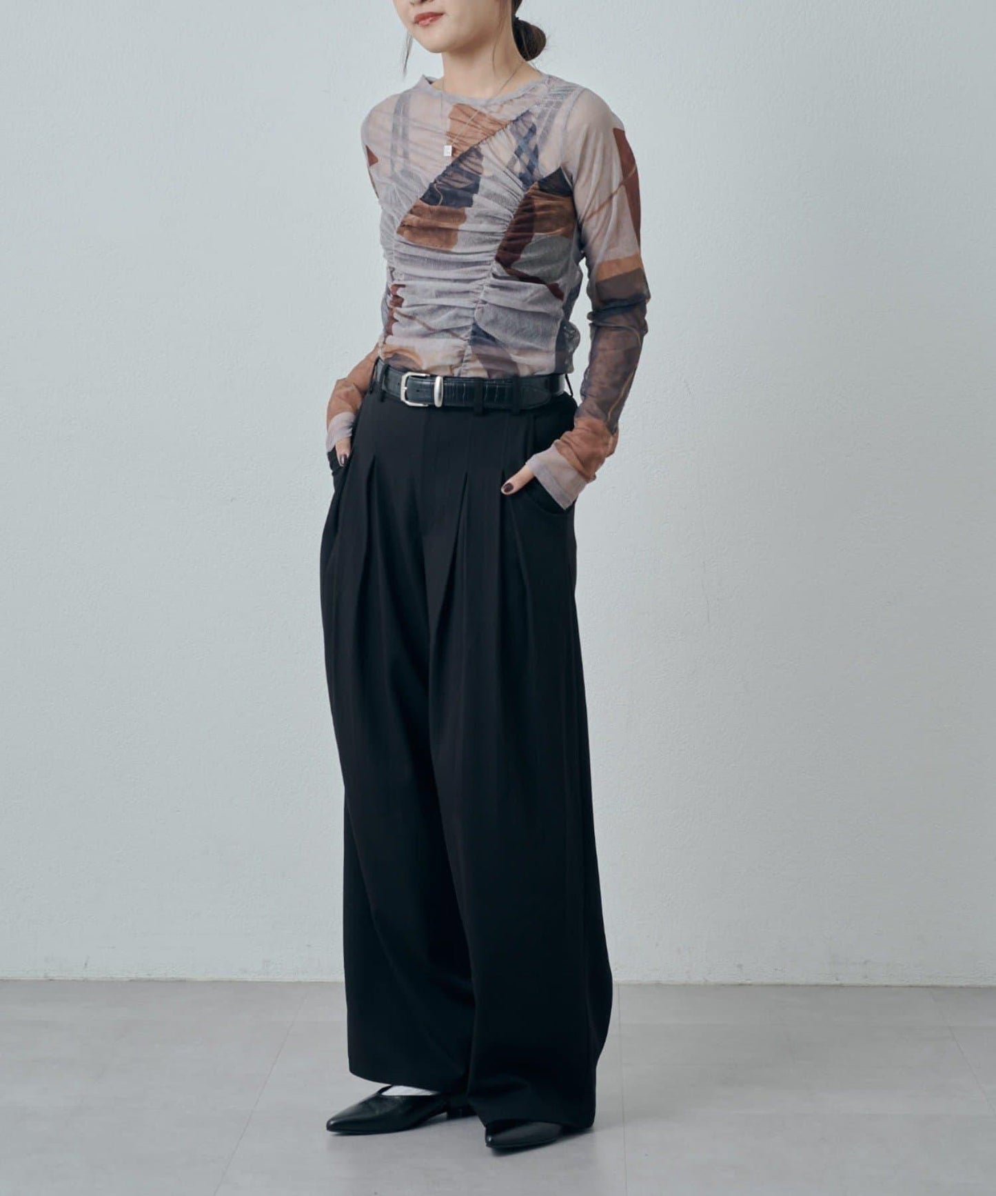 微透感印花長袖T恤