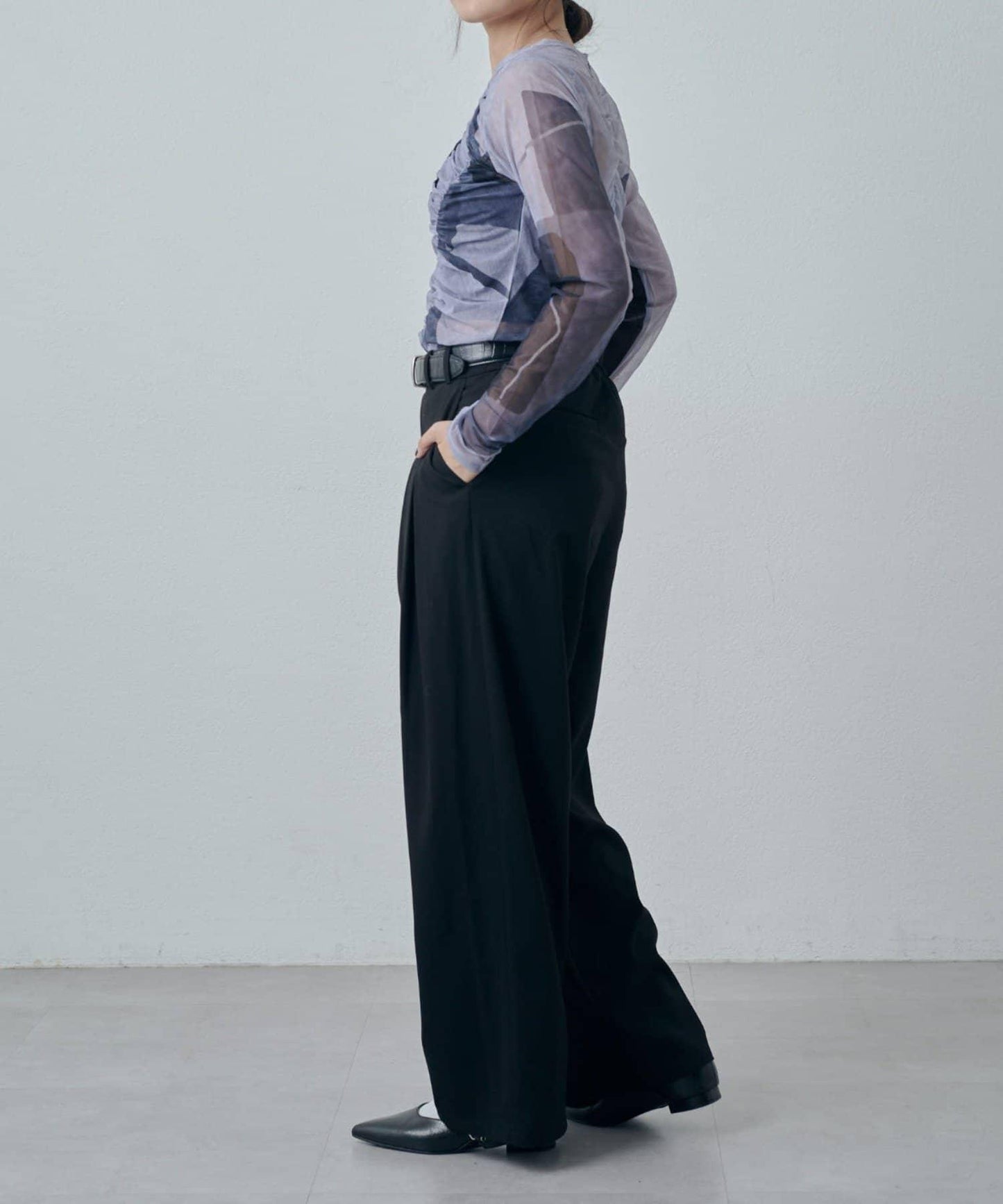 微透感印花長袖T恤