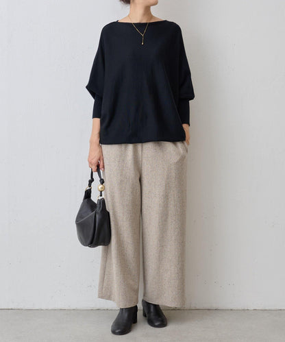 羊毛蝙蝠袖針織衫