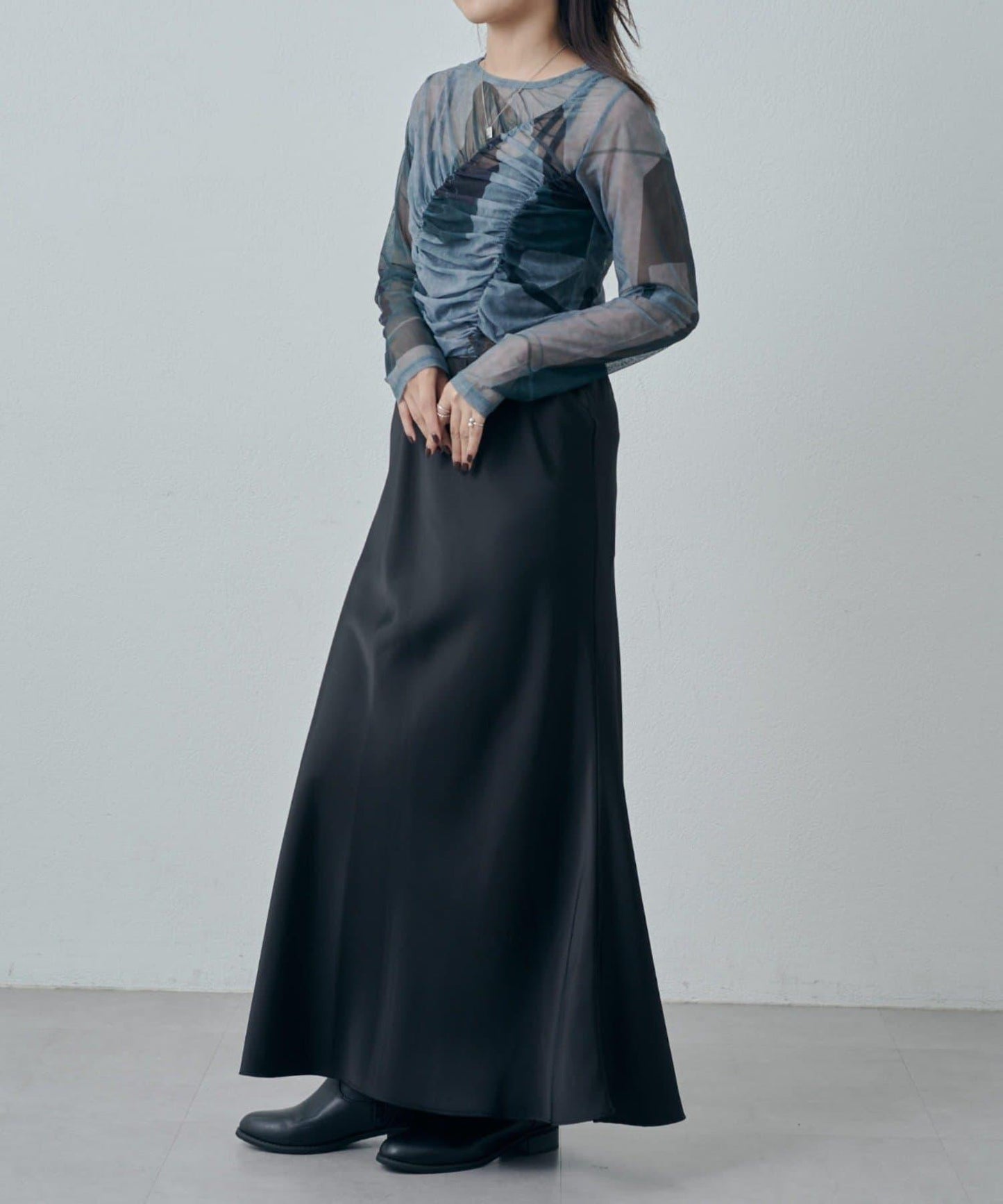 微透感印花長袖T恤