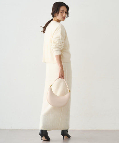 毛絨短款針織開衫