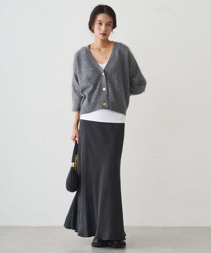 毛絨短款針織開衫