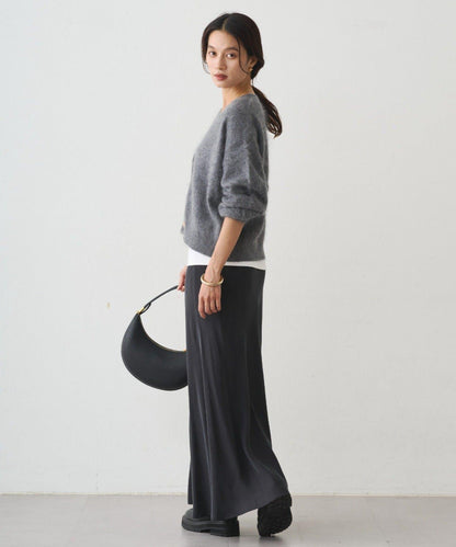 毛絨短款針織開衫