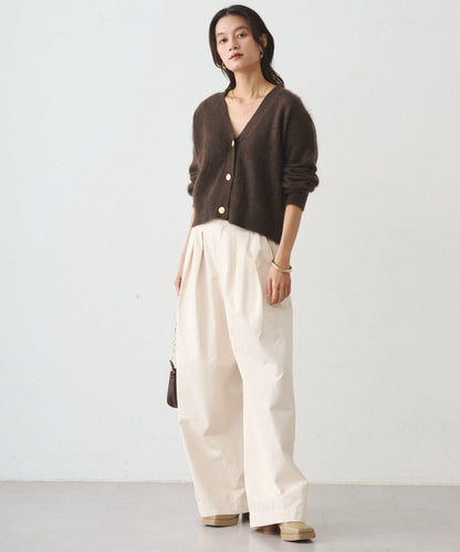 毛絨短款針織開衫