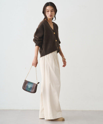 毛絨短款針織開衫