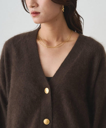 毛絨短款針織開衫