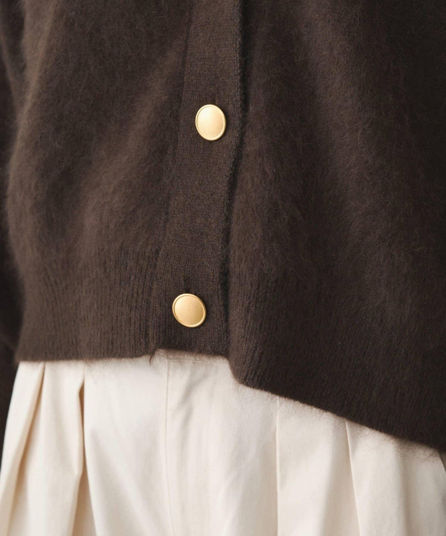 毛絨短款針織開衫