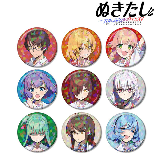 ぬきたし THE ANIMATION_隨機全息徽章罐裝徽章（單品/全套BOX）【BOX／9包入】
