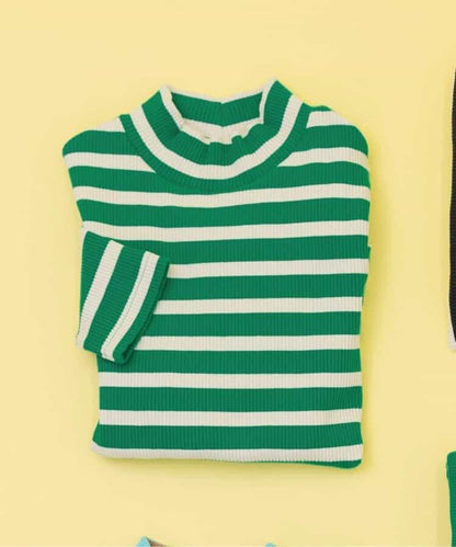 條紋羅紋長袖T恤